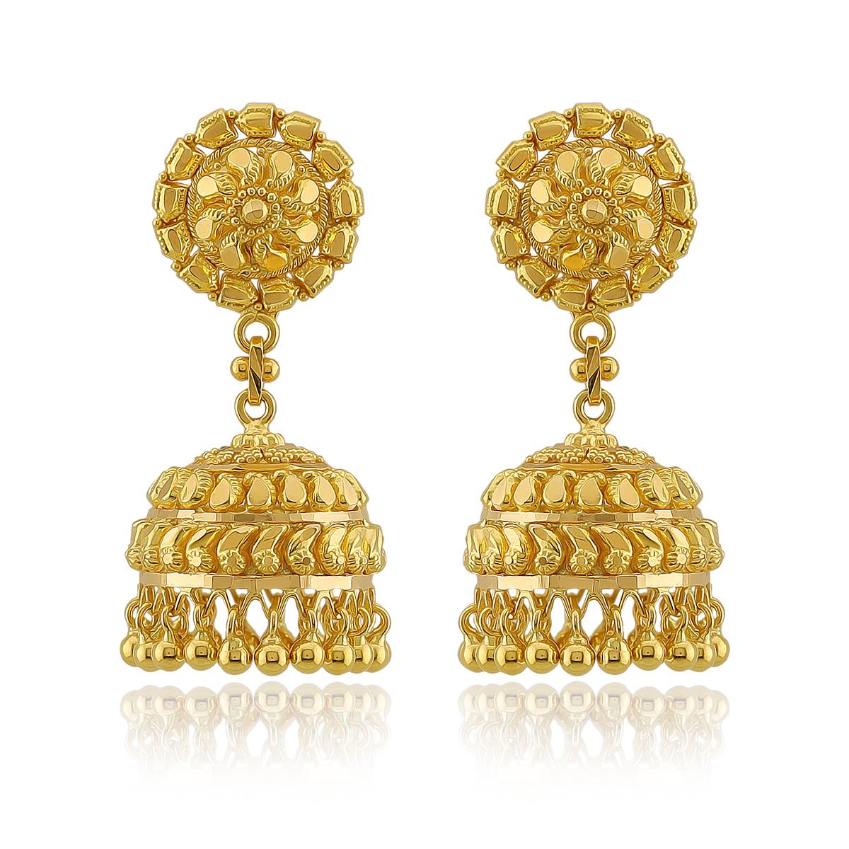 Classic 22ct Gold Jhumka Earrings Image