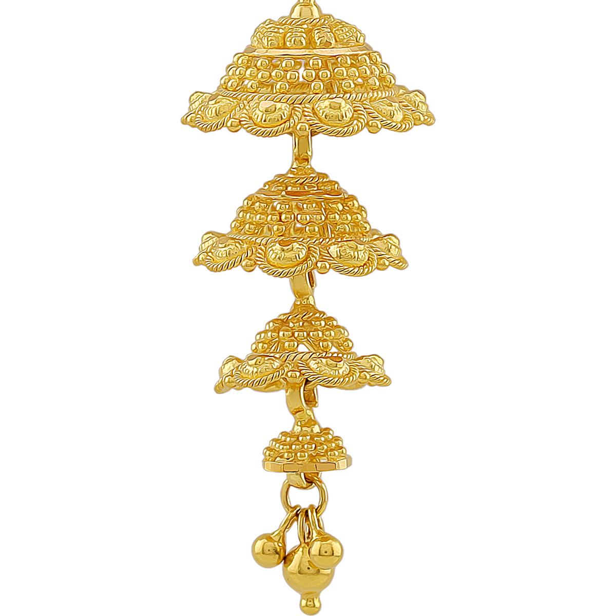 4 Layer Temple Jhumka Earrings