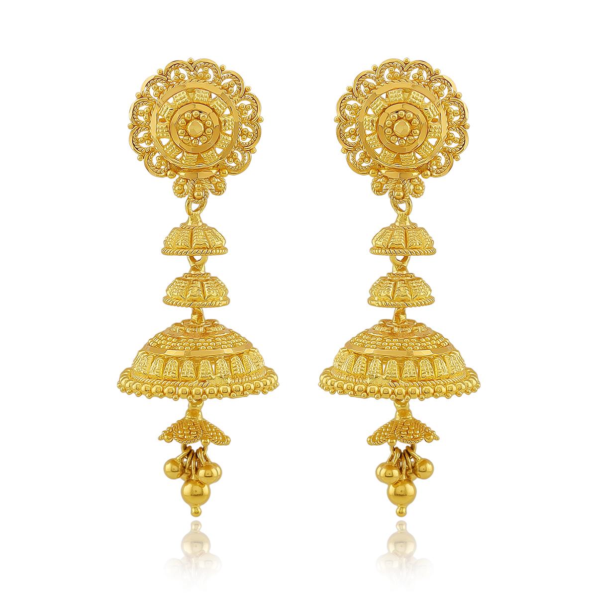 Heritage 22ct Gold Indian Jhumkas Image
