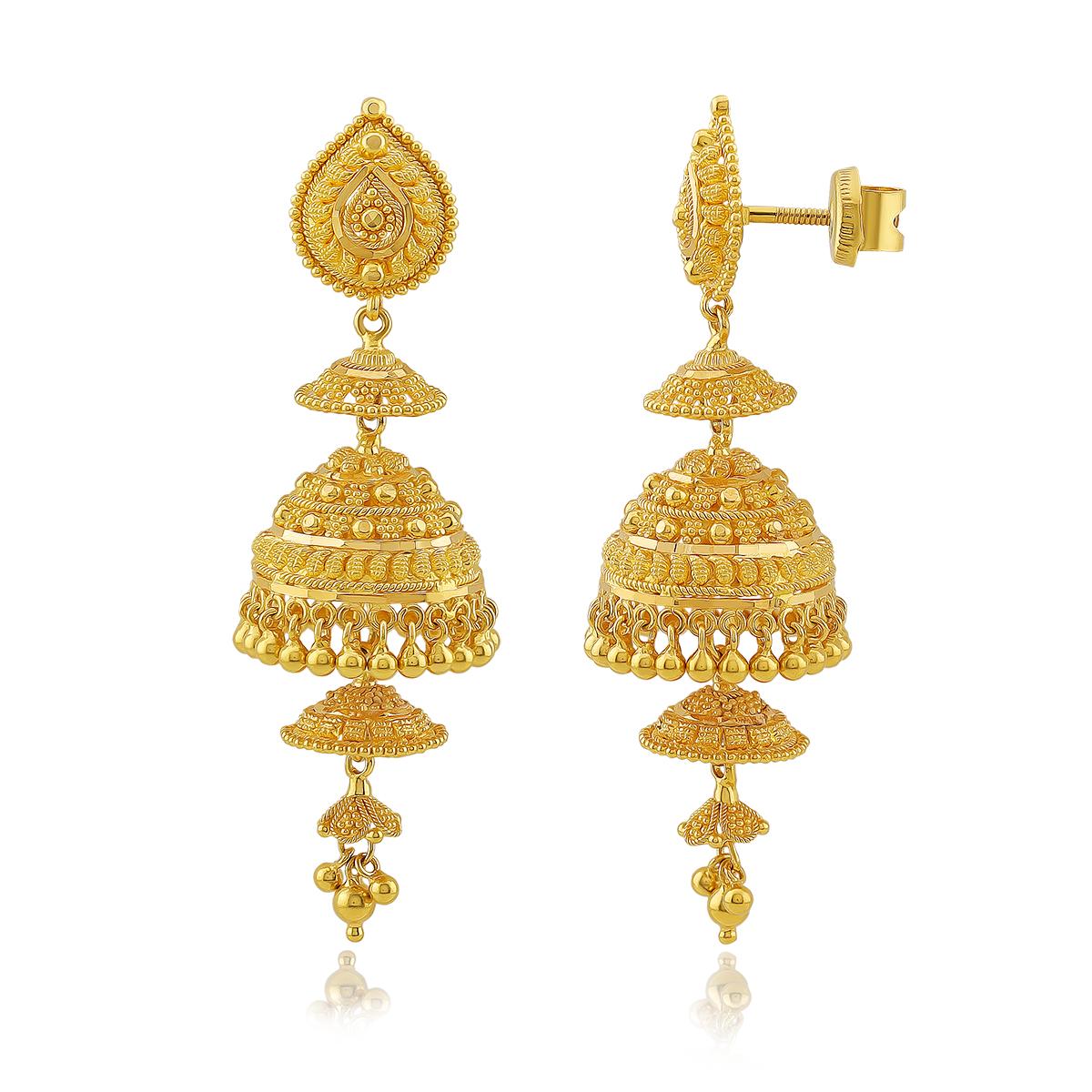 Luxury 22ct Gold Jhumkas