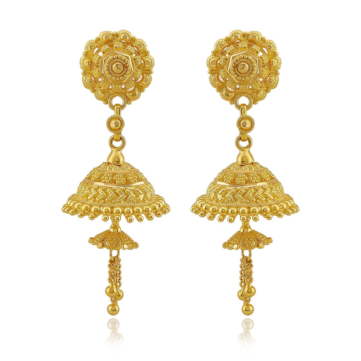 Traditional 22ct Gold Bridal Jhumkas Image