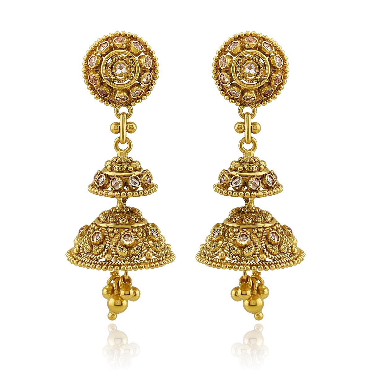 Heritage 22ct Gold Indian Jhumkas Image