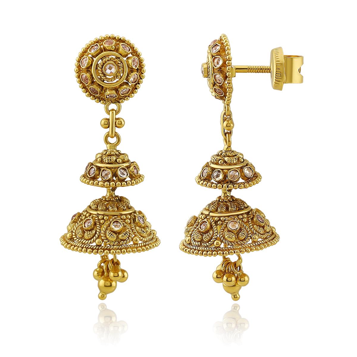 Heritage 22ct Gold Indian Jhumkas