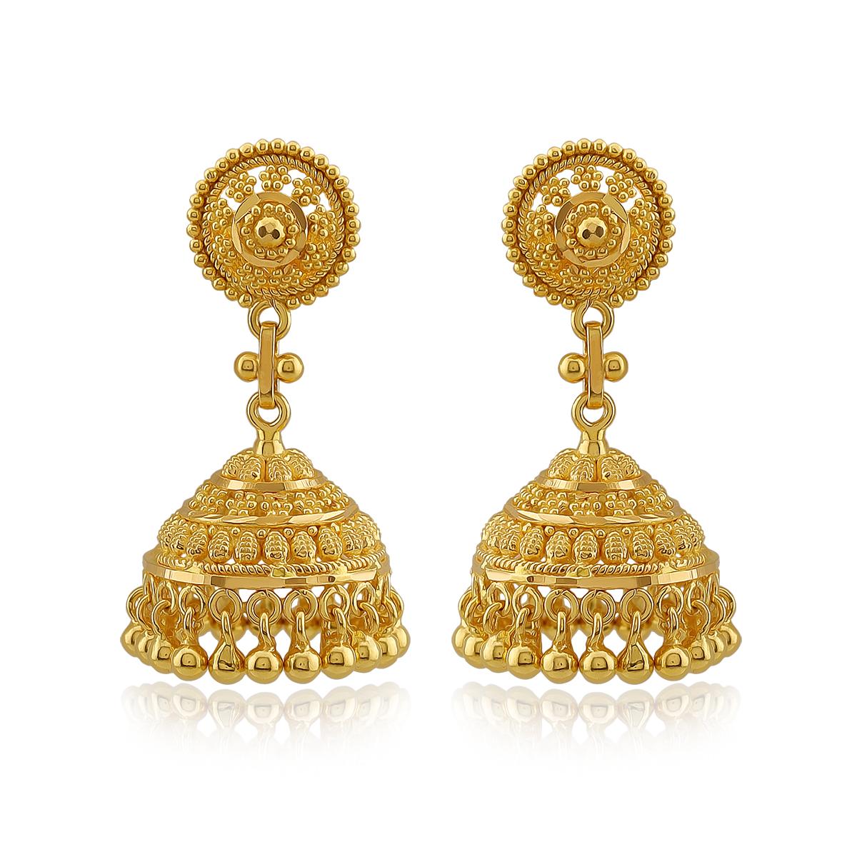 Traditional 22ct Gold Bridal Jhumkas Image