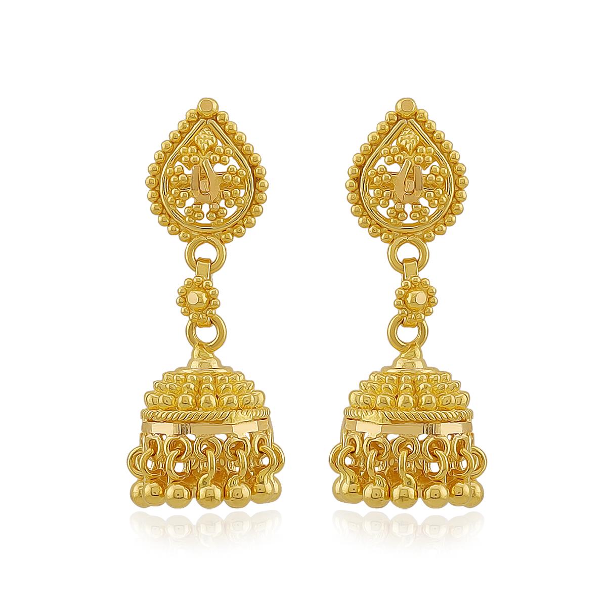 Lightweight 22ct Gold Jhumkas Image