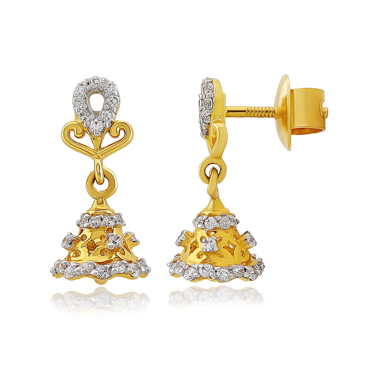 Lightweight Daily Stone Jhumka Earrings