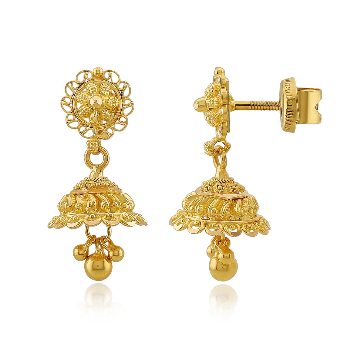 Daily 22ct Gold Jhumka Earrings