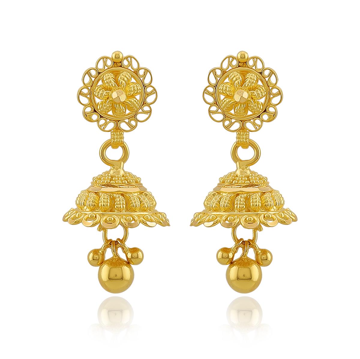 Traditional 22ct Gold Bridal Jhumkas Image