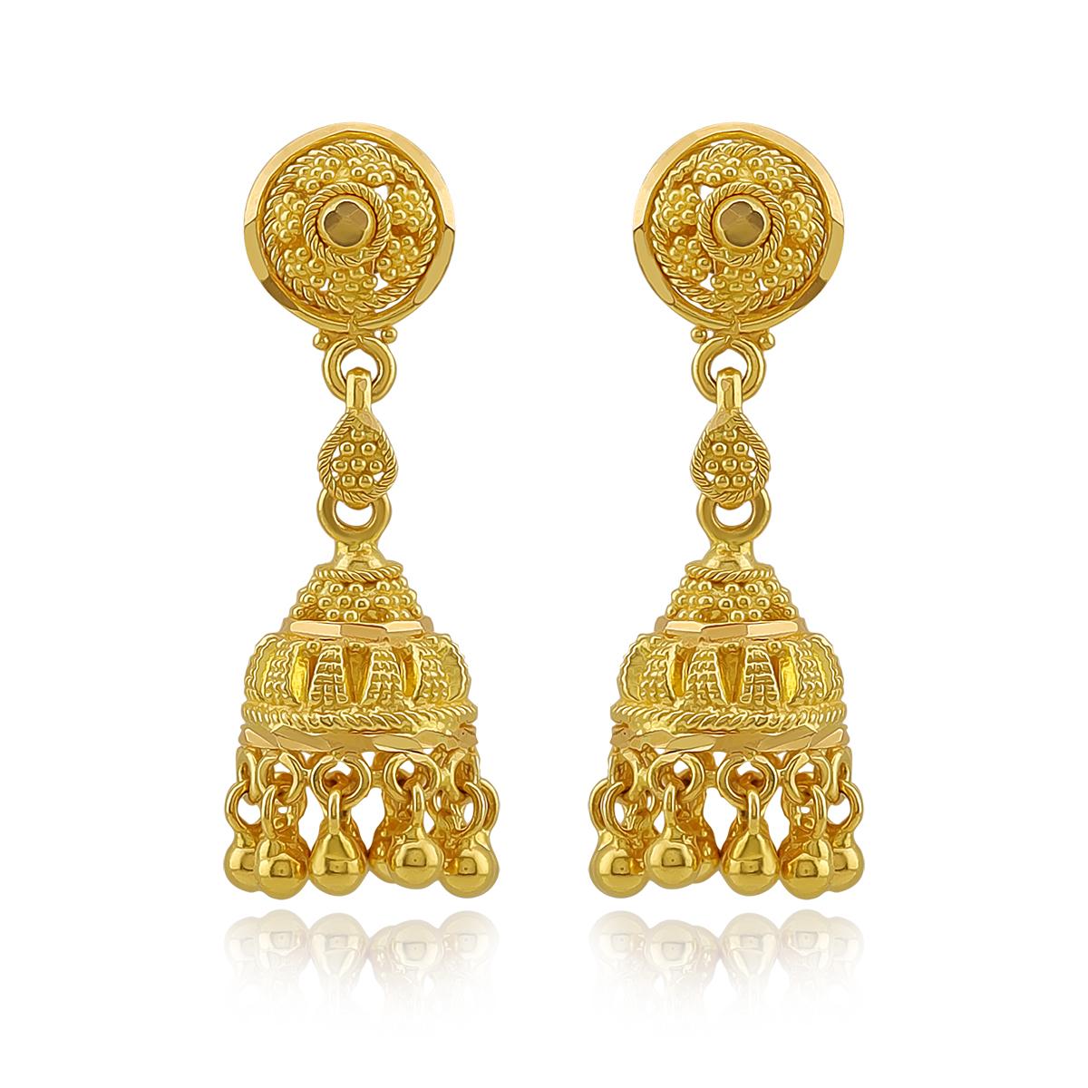 Slim Lightweight Jhumka Earrings Image