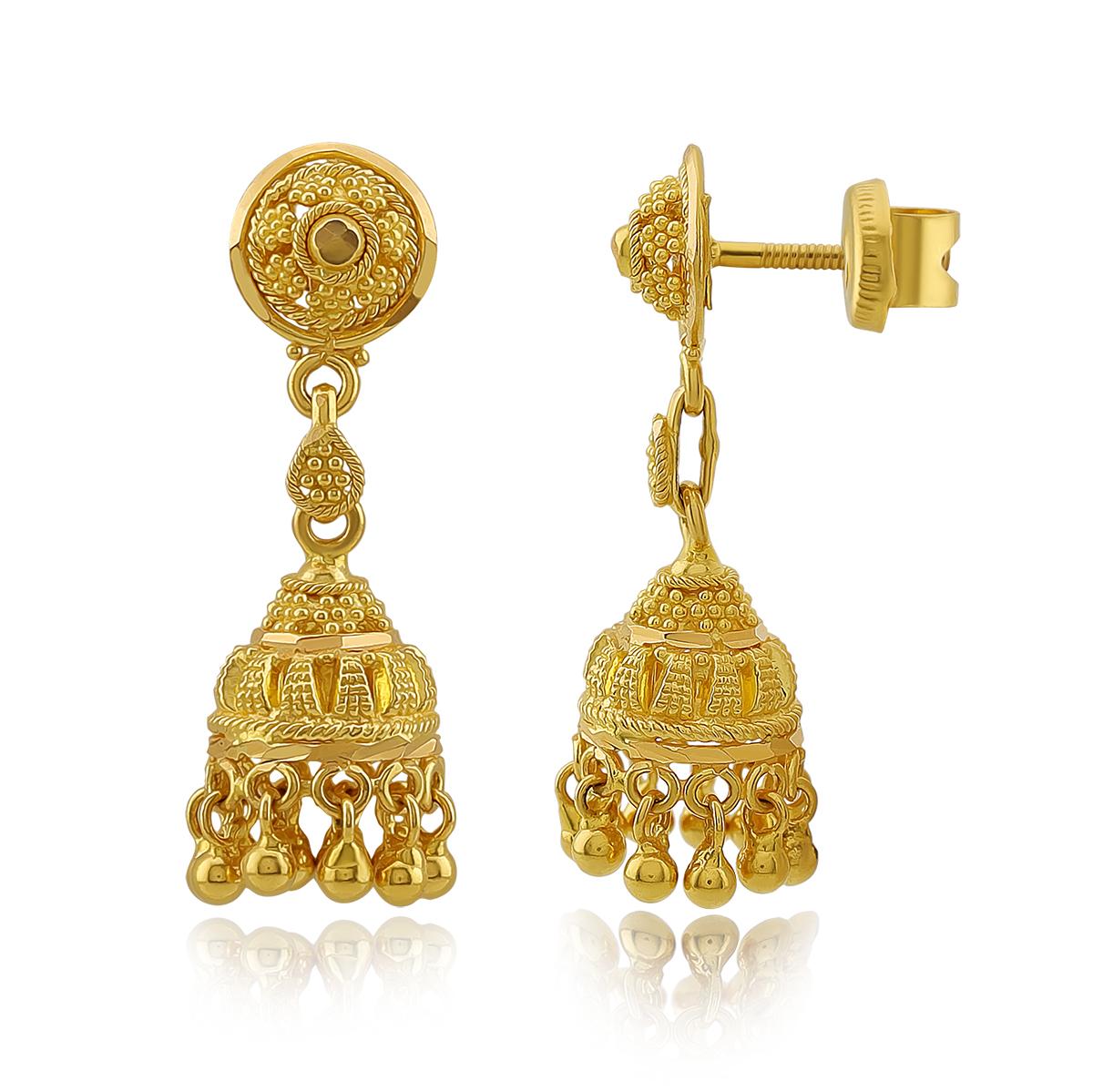 Slim Lightweight Jhumka Earrings