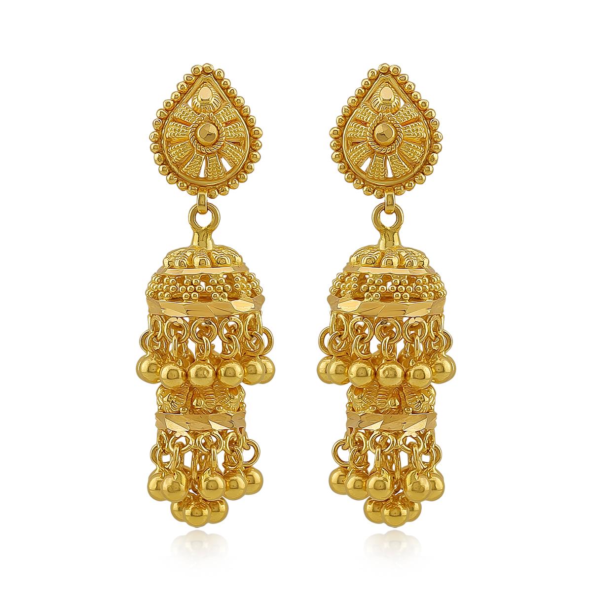 Heritage 22ct Gold Indian Jhumkas Image