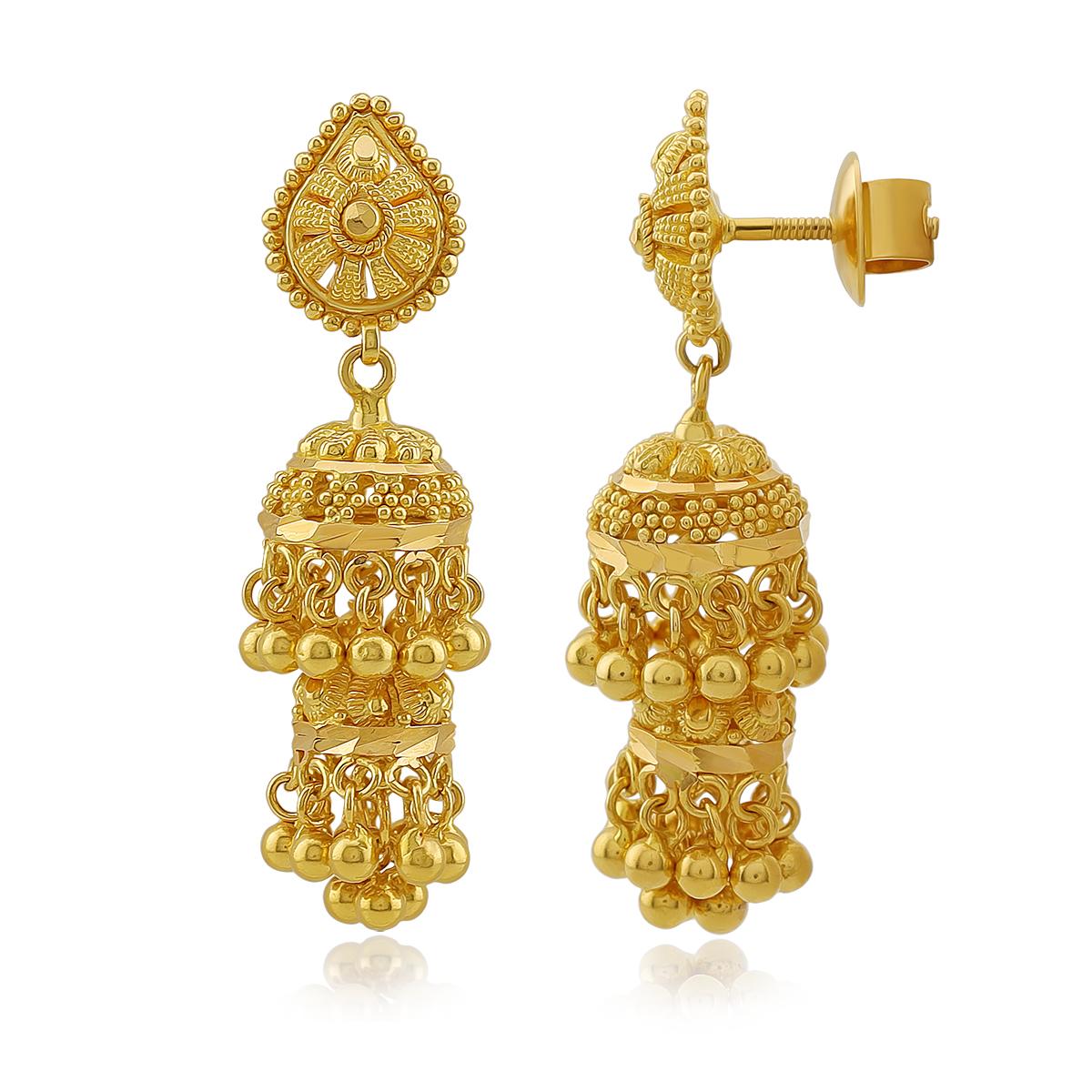Heritage 22ct Gold Indian Jhumkas