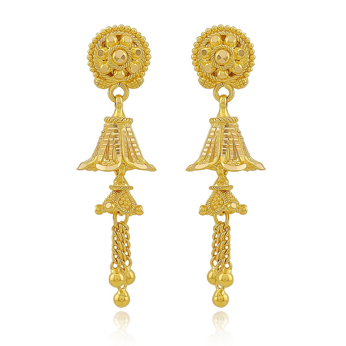Small Chandelier Gold Jhumkas Image