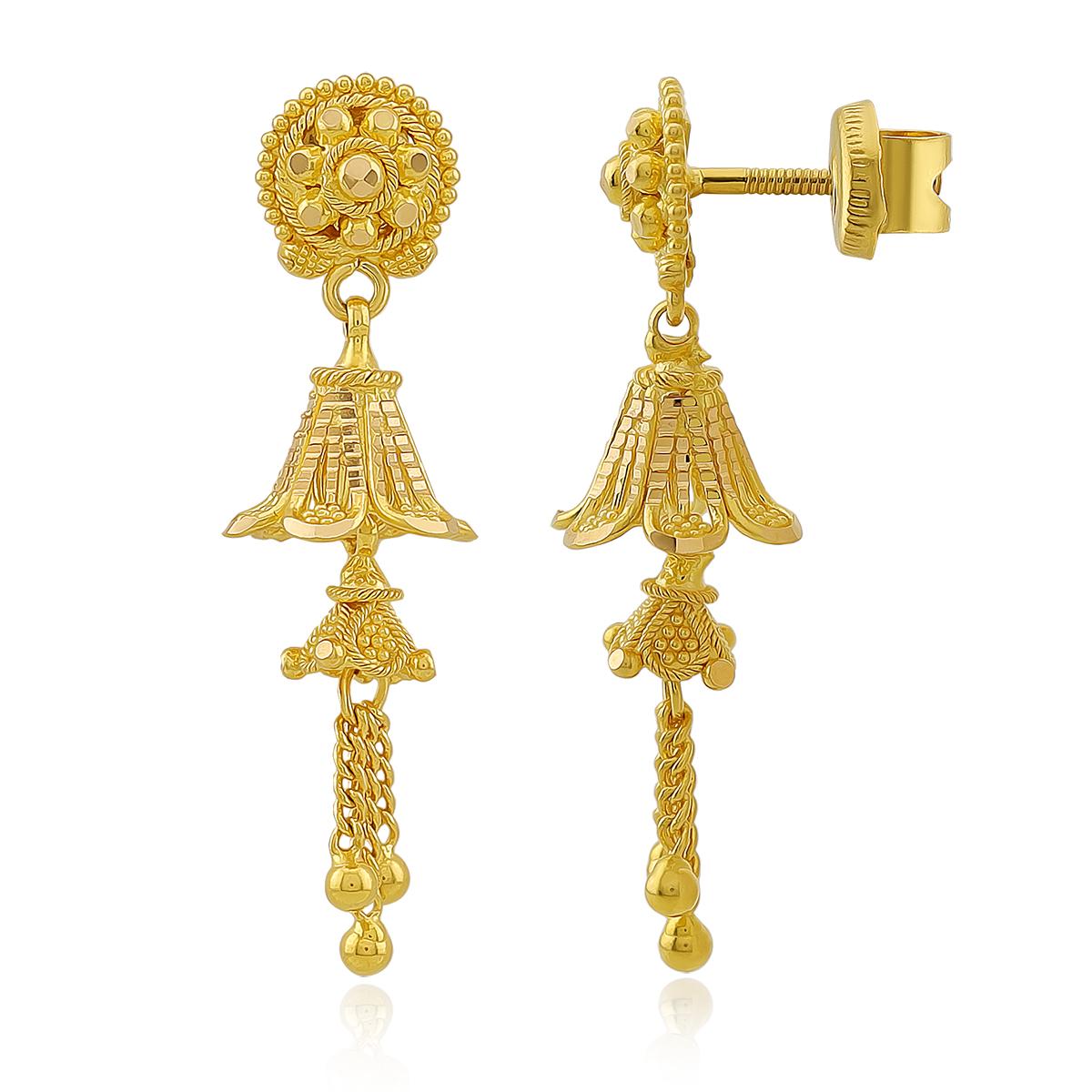 Small Chandelier Gold Jhumkas