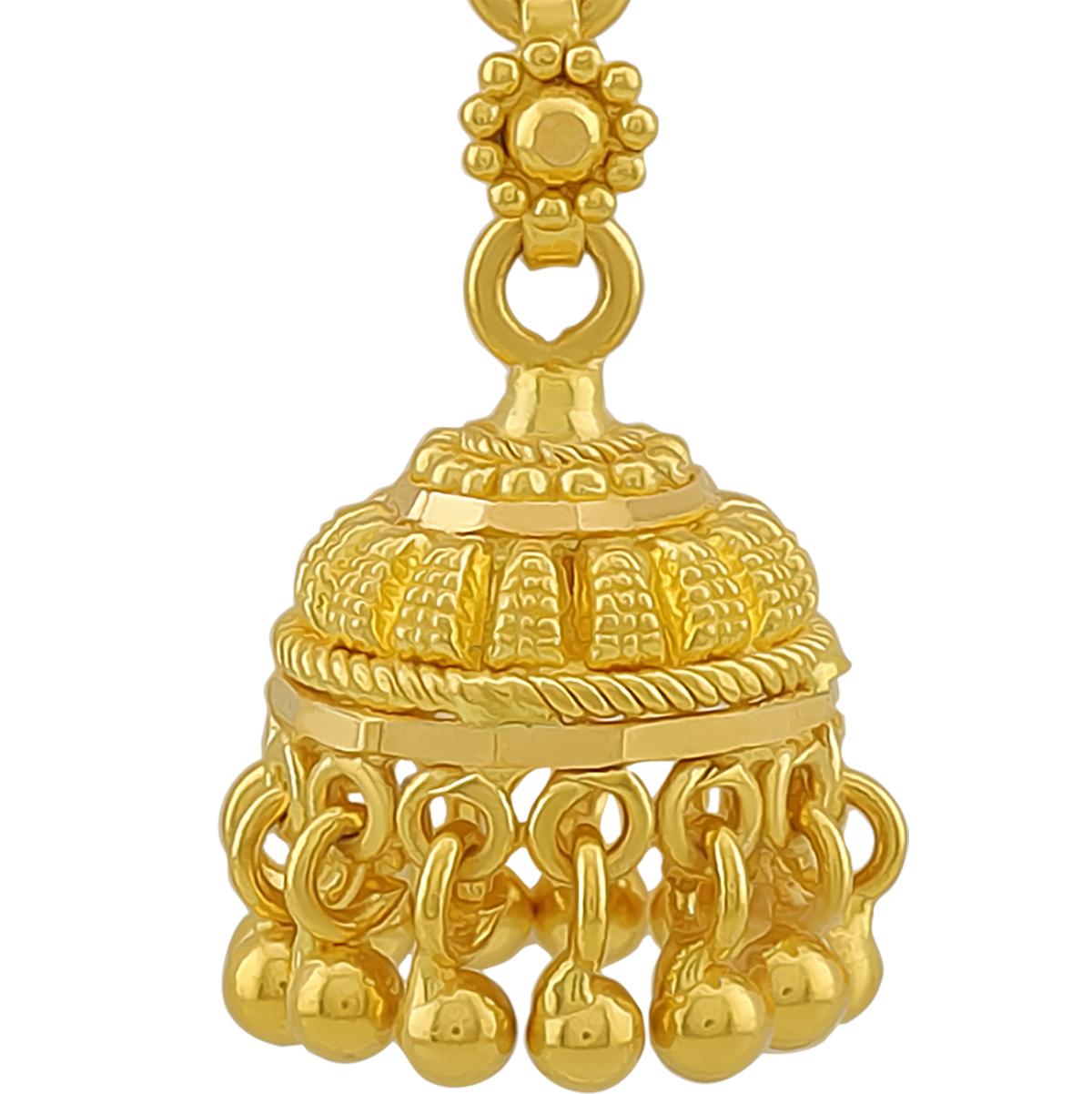 Classic 22ct Gold Bell Jhumka Earrings