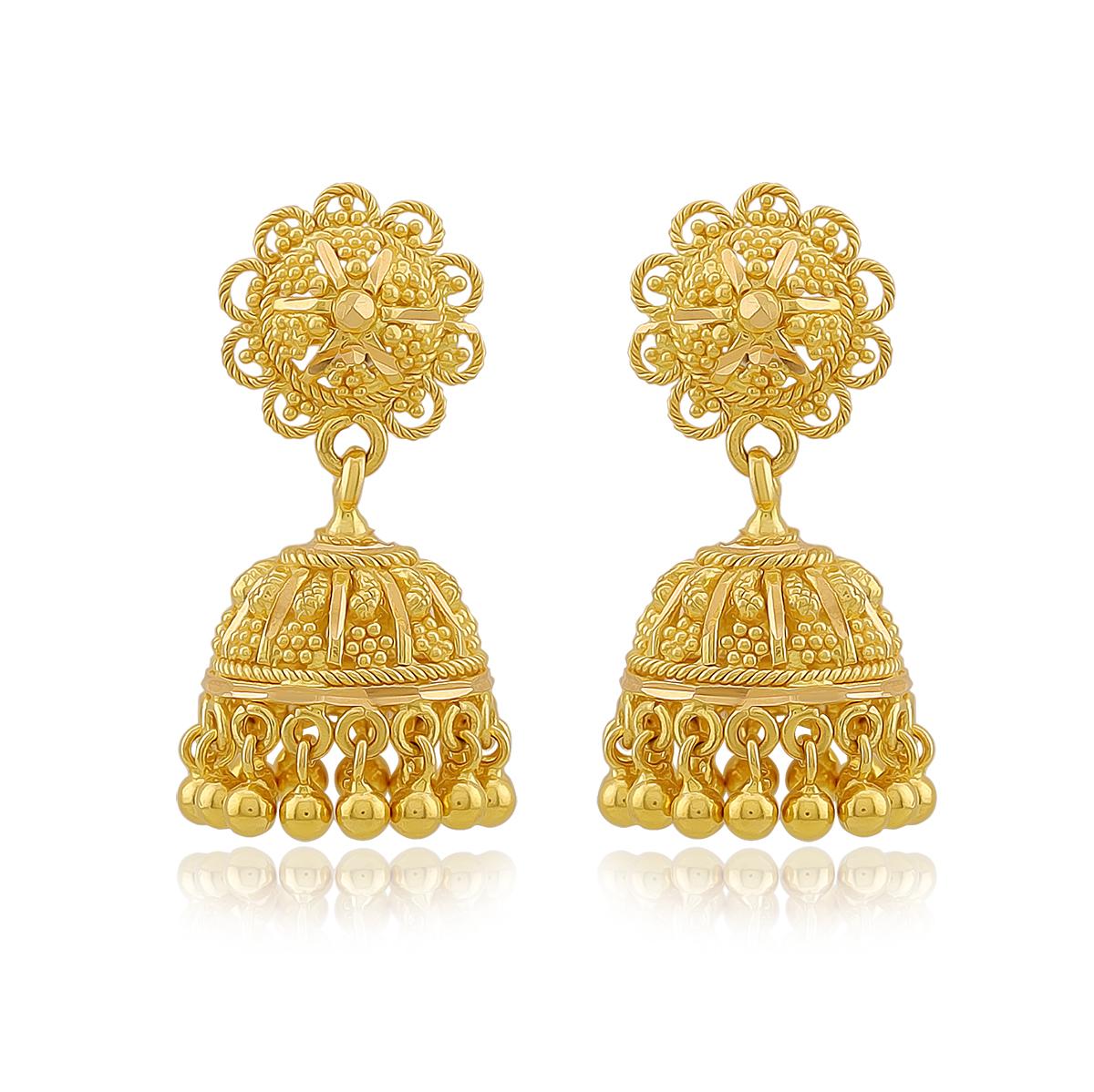 Traditional 22ct Gold Bridal Jhumkas Image