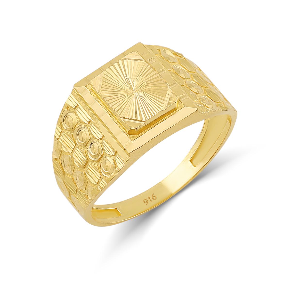 Lightweight 22ct Gold Gents Ring Image