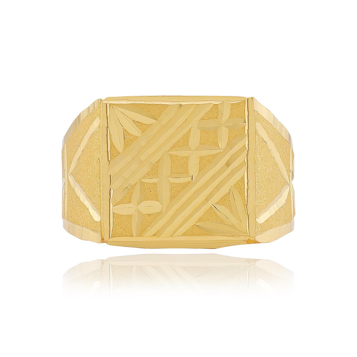22ct Gold Textured Gents Ring