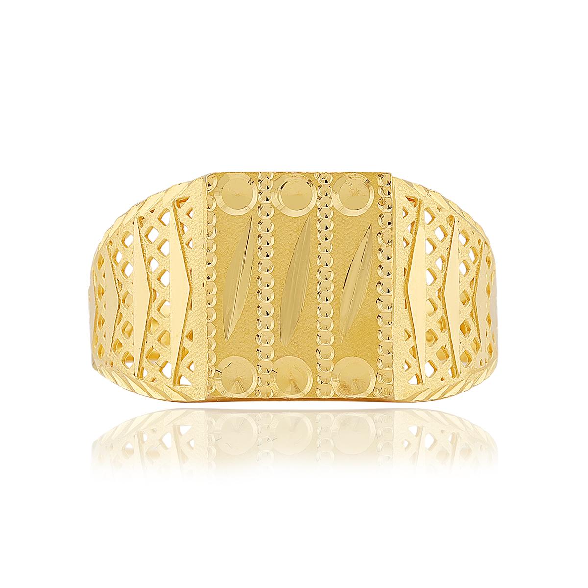 Traditional 22ct Gold Gents Ring