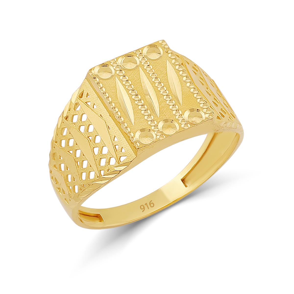 Traditional 22ct Gold Gents Ring Image