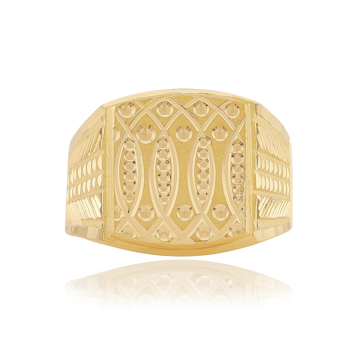Diamond Cut 22ct Gold Men’s Ring
