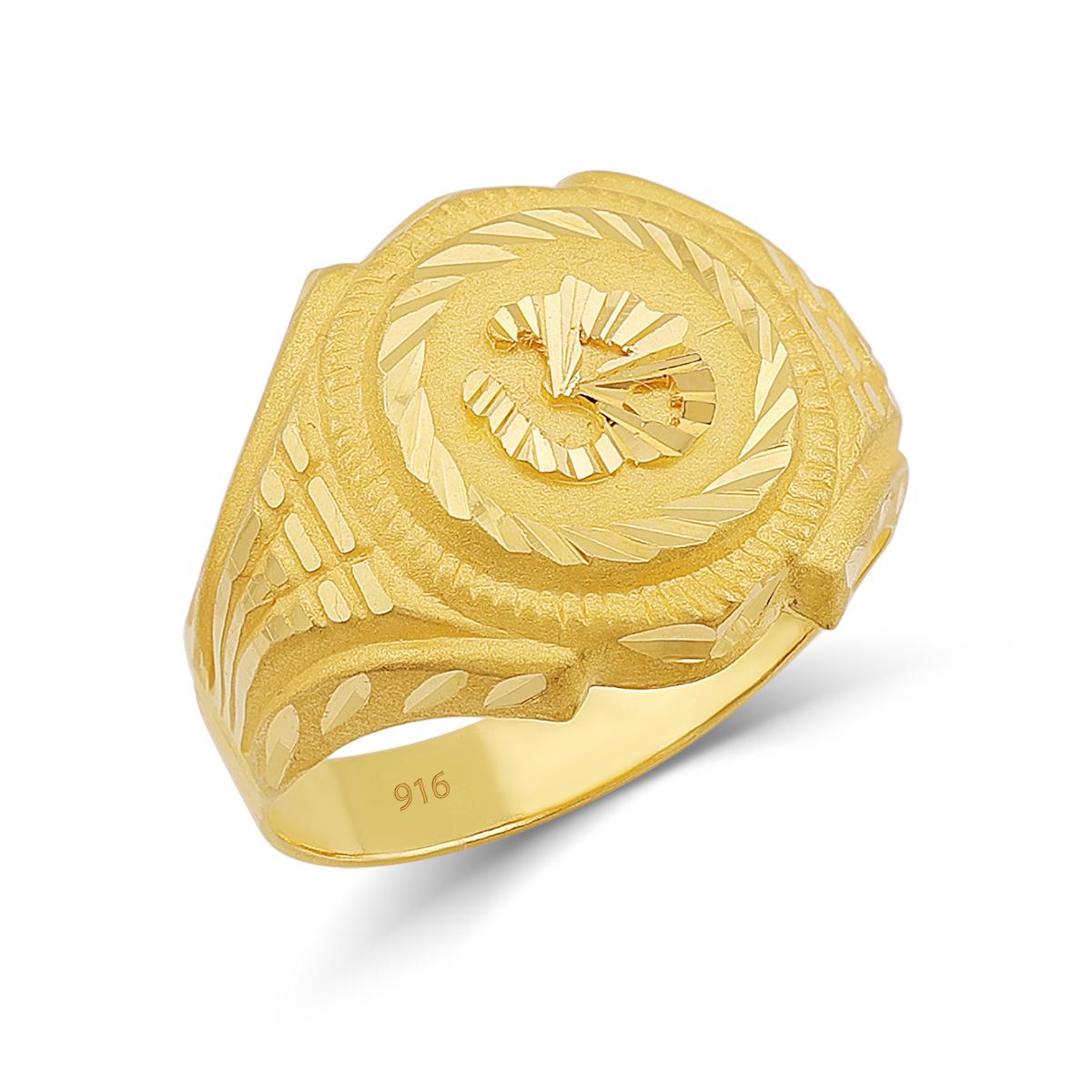 Lightweight 22ct Gold OM Signet Ring Image