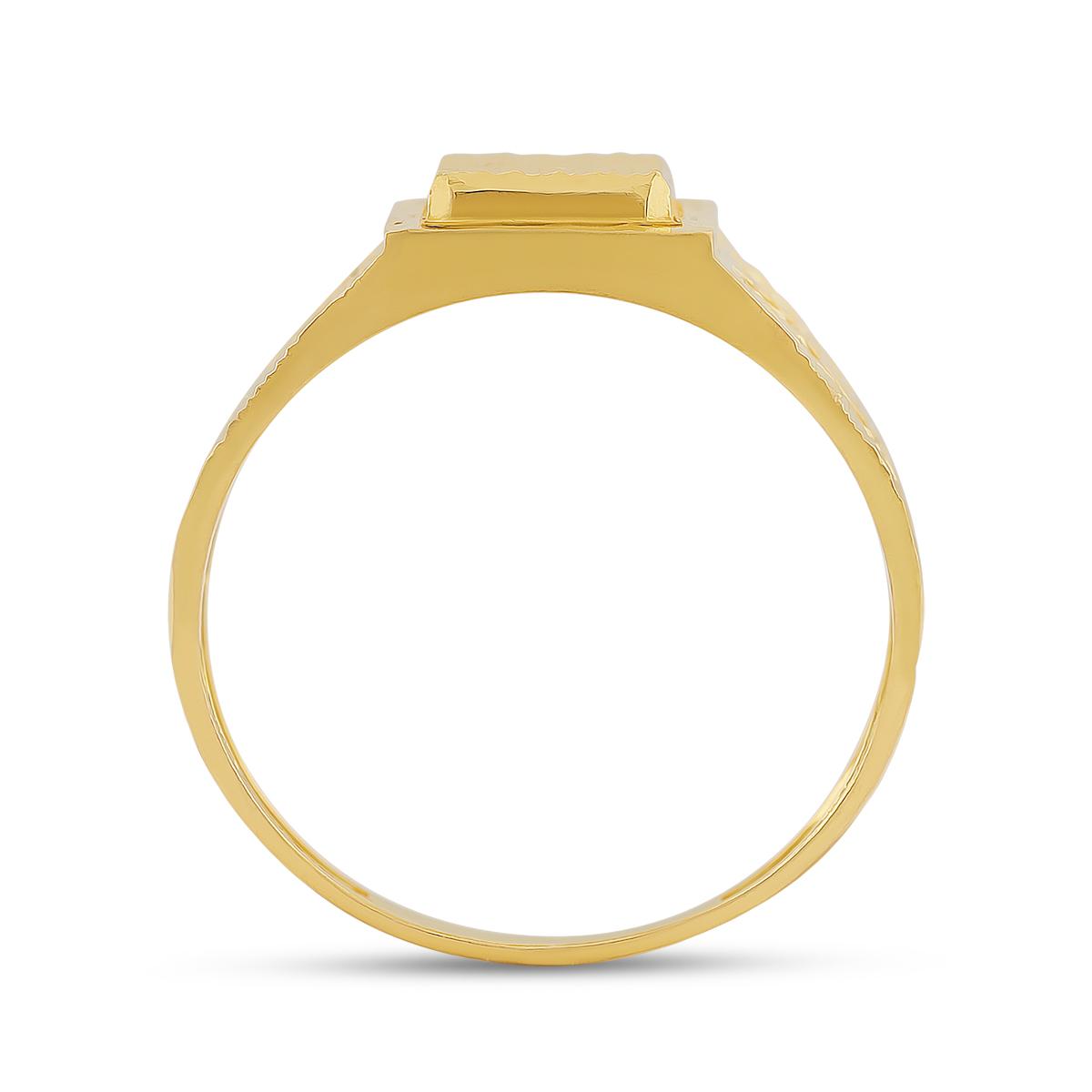 22ct Gold Patterned Gents Ring