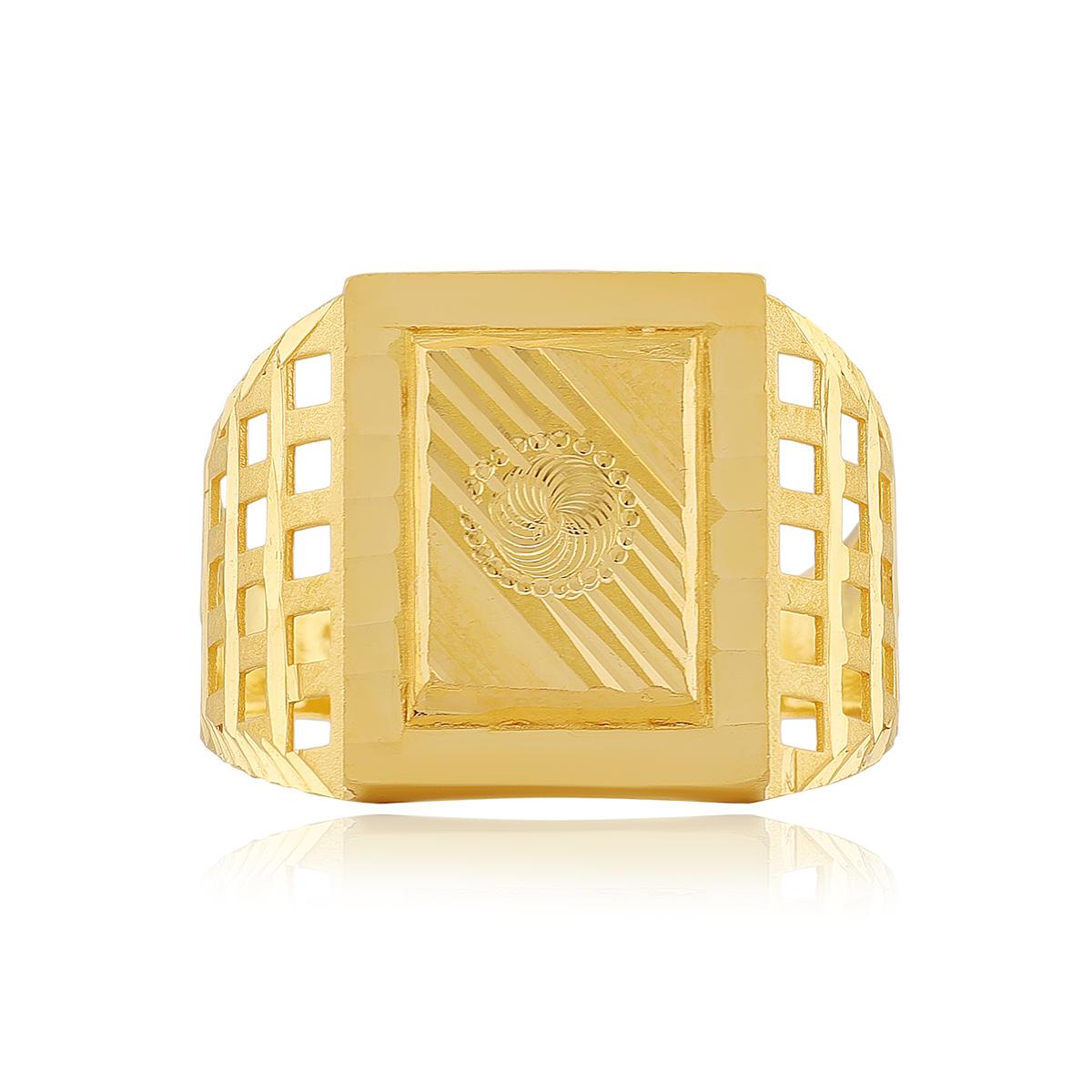 Diamond Cut 22ct Gold Men’s Ring