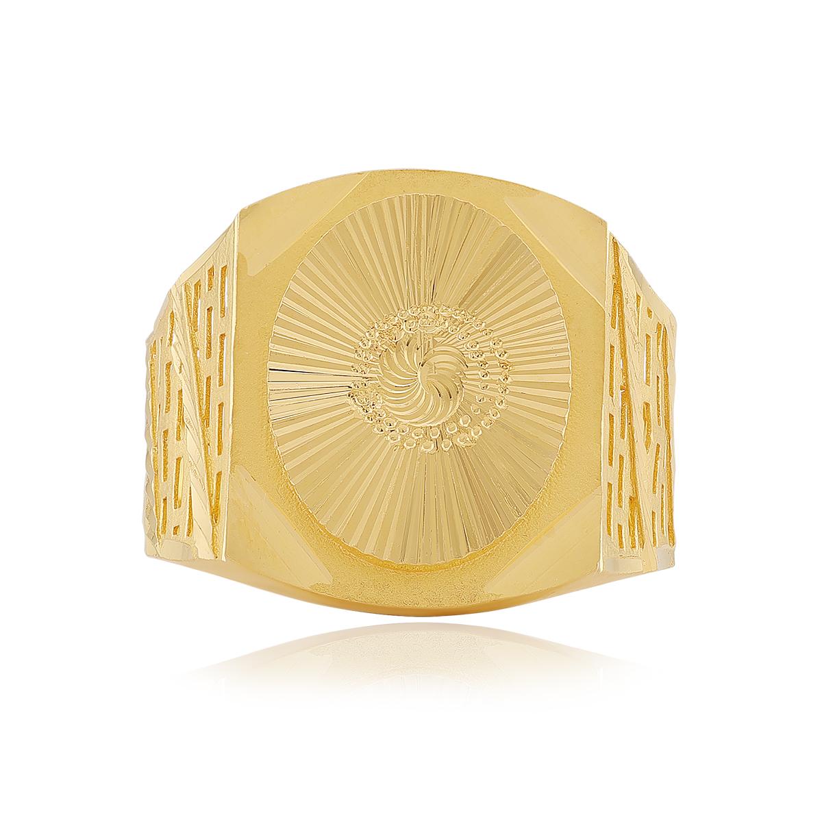 22ct Gold Square Design Men’s Ring