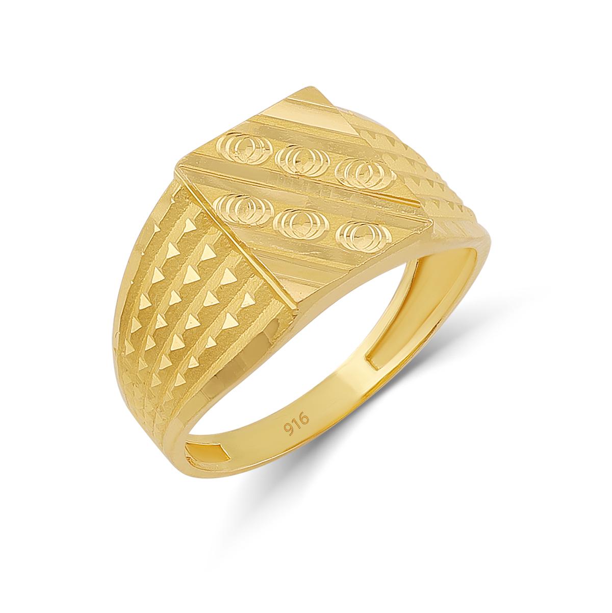 Lightweight 22ct Gold Gents Ring Image