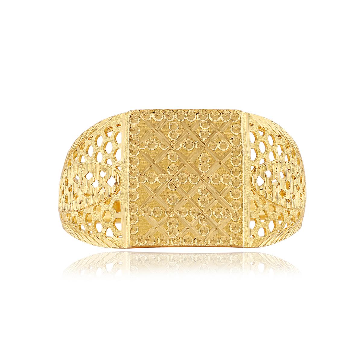 22ct Gold Textured Gents Ring