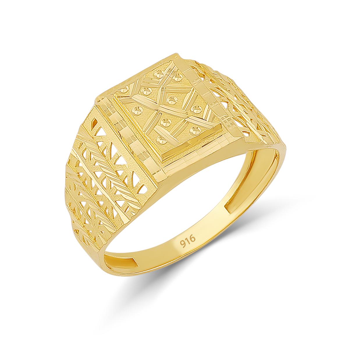 Modern 22ct Gold Men’s Ring Image