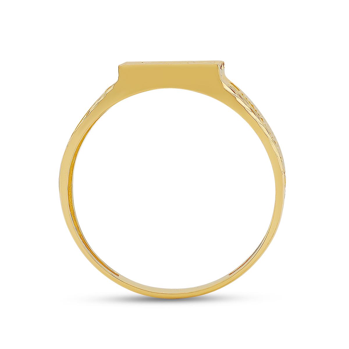 22ct Gold Diamond Cut Gents Ring