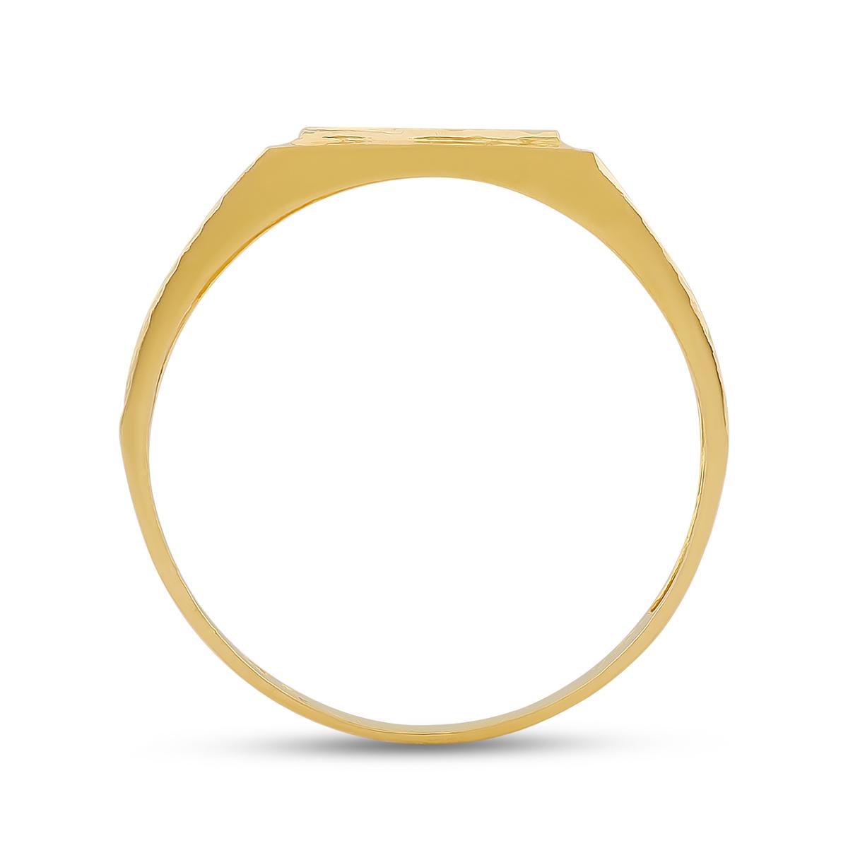 22ct Gold Patterned Gents Ring