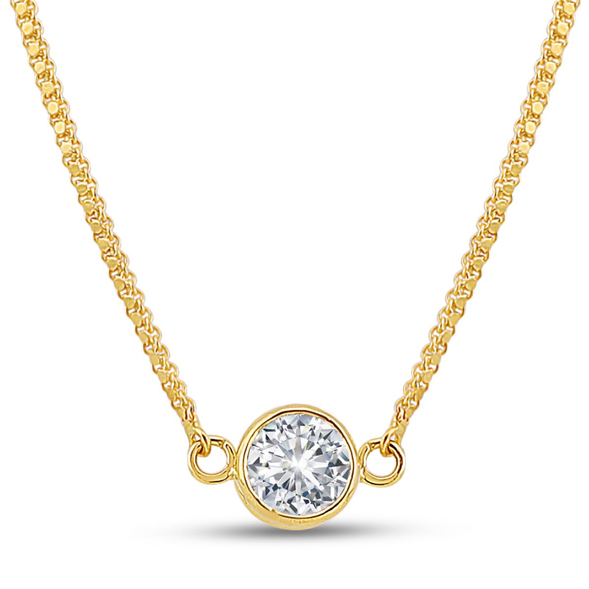 Round Solitaire 22ct Gold Mangalsutra Chain