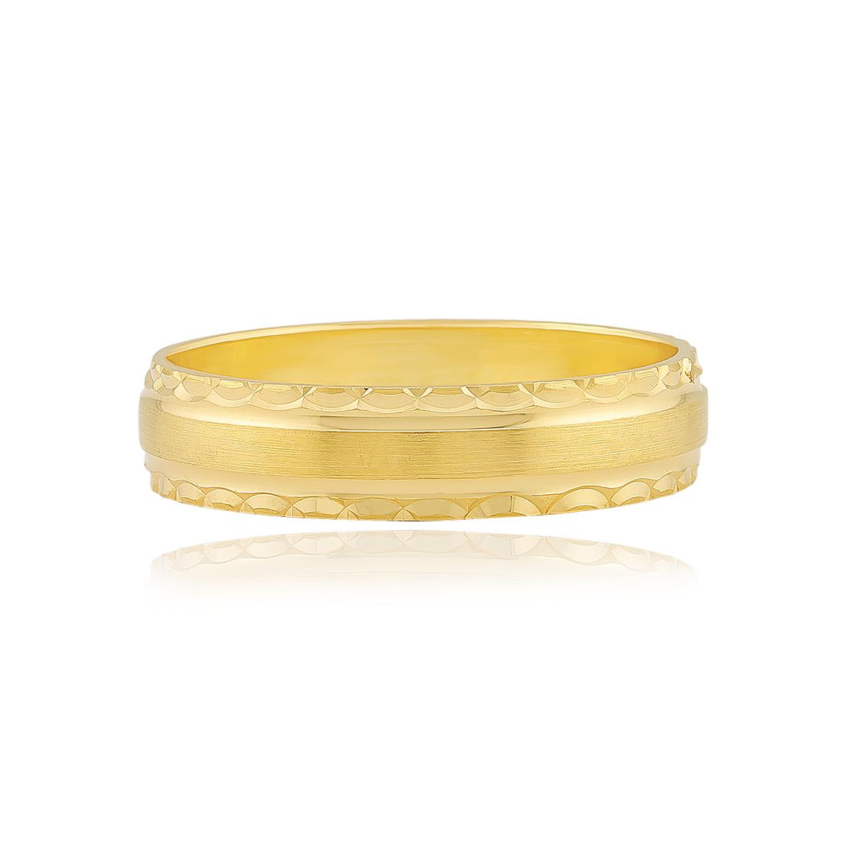Diamond Cut Band Ring 22ct 5mm