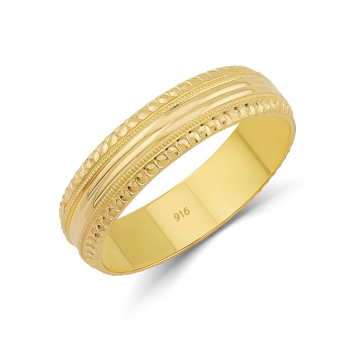 22ct Gold Gents Band Ring 5.5mm
