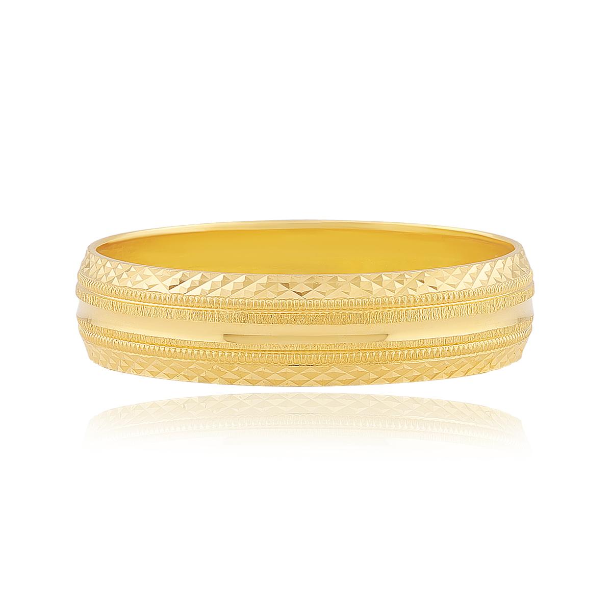 Crossover 22ct Gold Band Ring 5.5mm