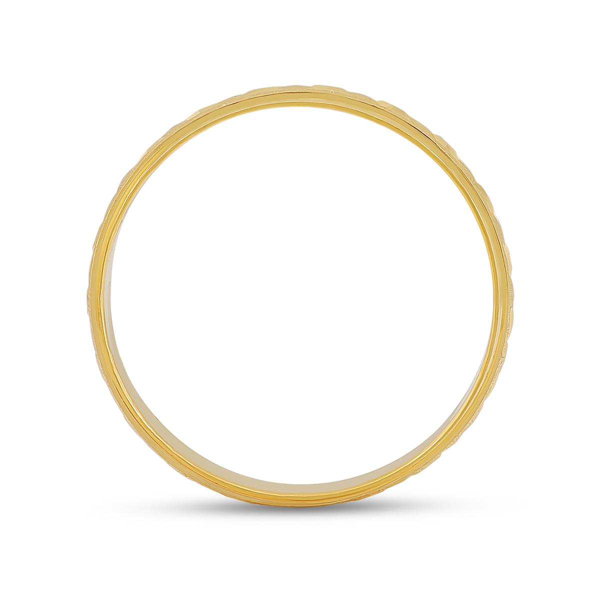 22ct Gold Geometric Band Ring 4mm