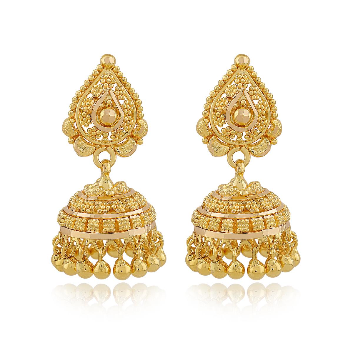 Lightweight 22ct Gold Jhumkas
