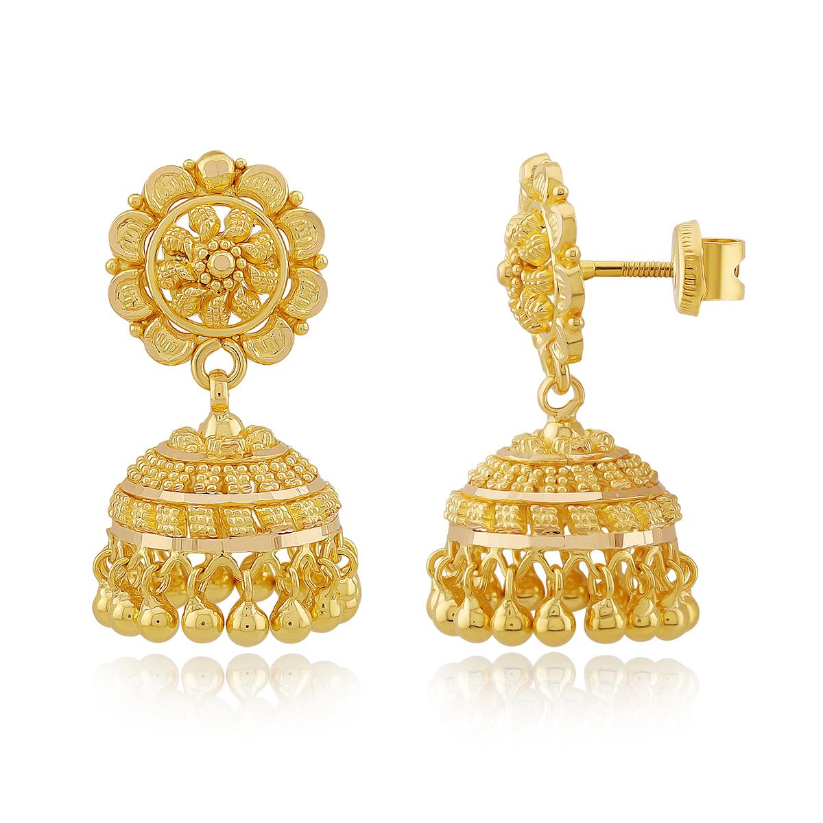 Daily 22ct Gold Jhumka Earrings