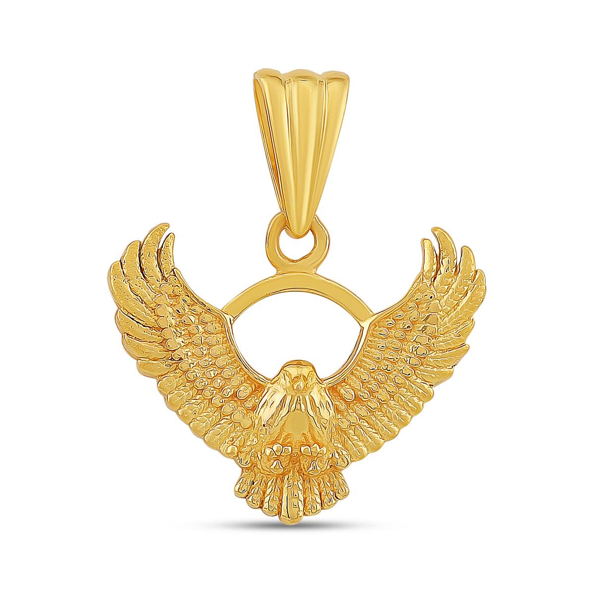 22ct Gold Crescent Eagle Pendant Small